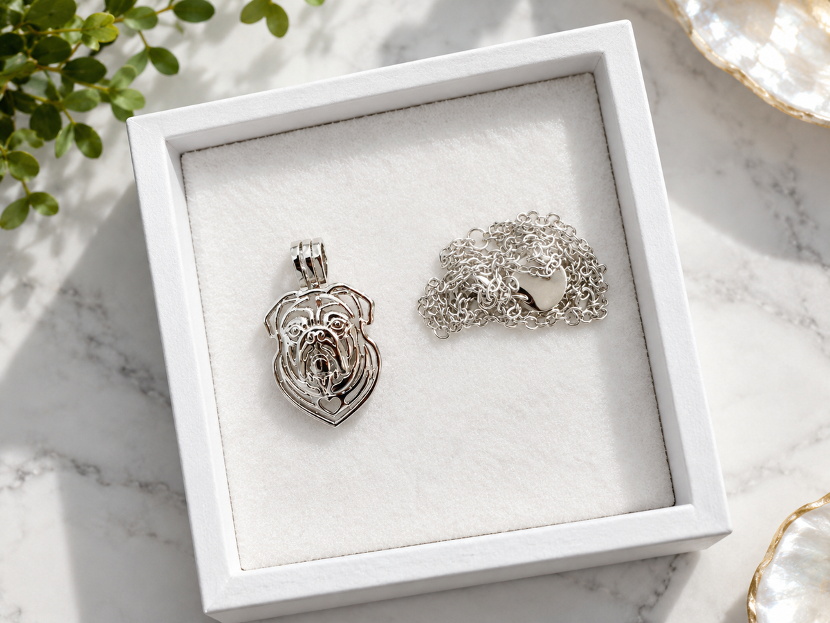 Bulldog Keepsake Cage Pendant