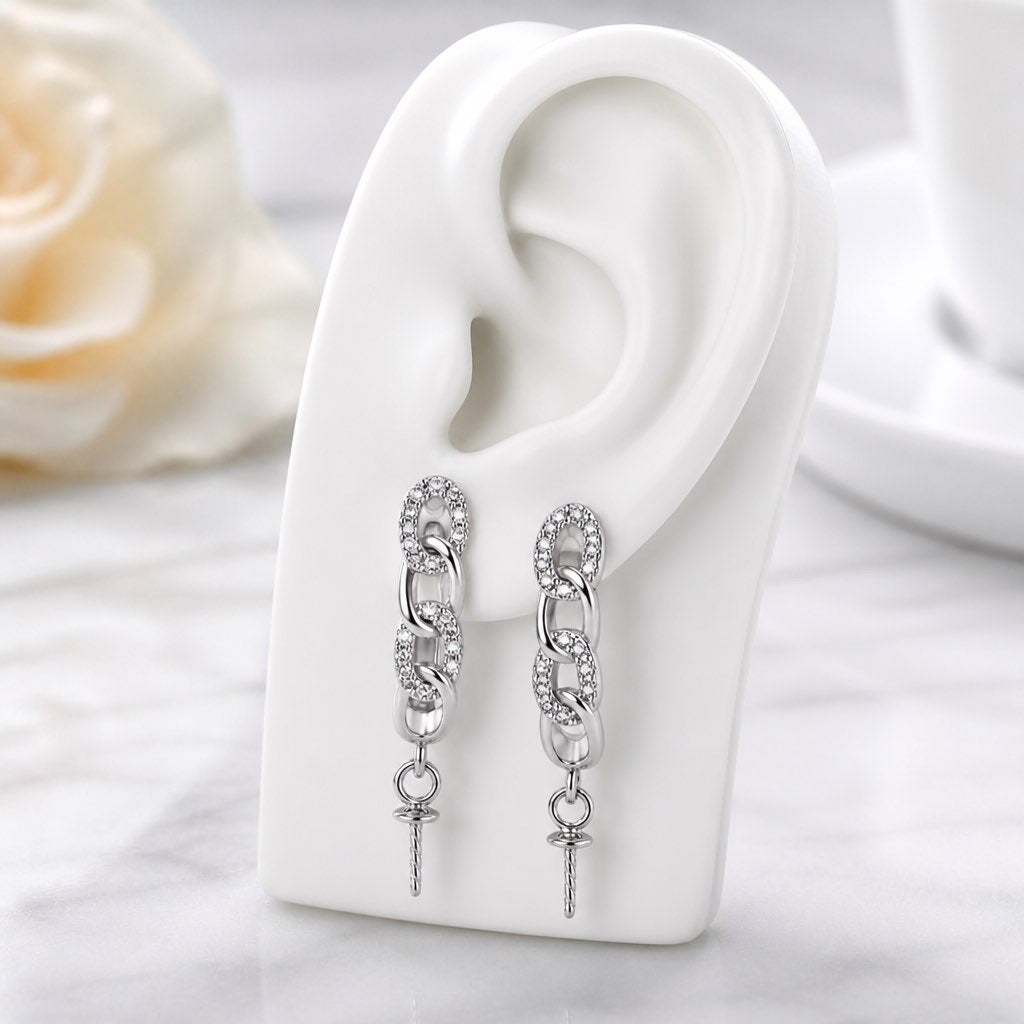 Sterling Silver Twisted Earrings