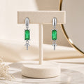 Drilled Verde sterling earring