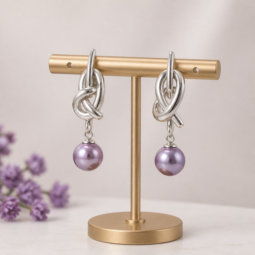 Knot stud earrings