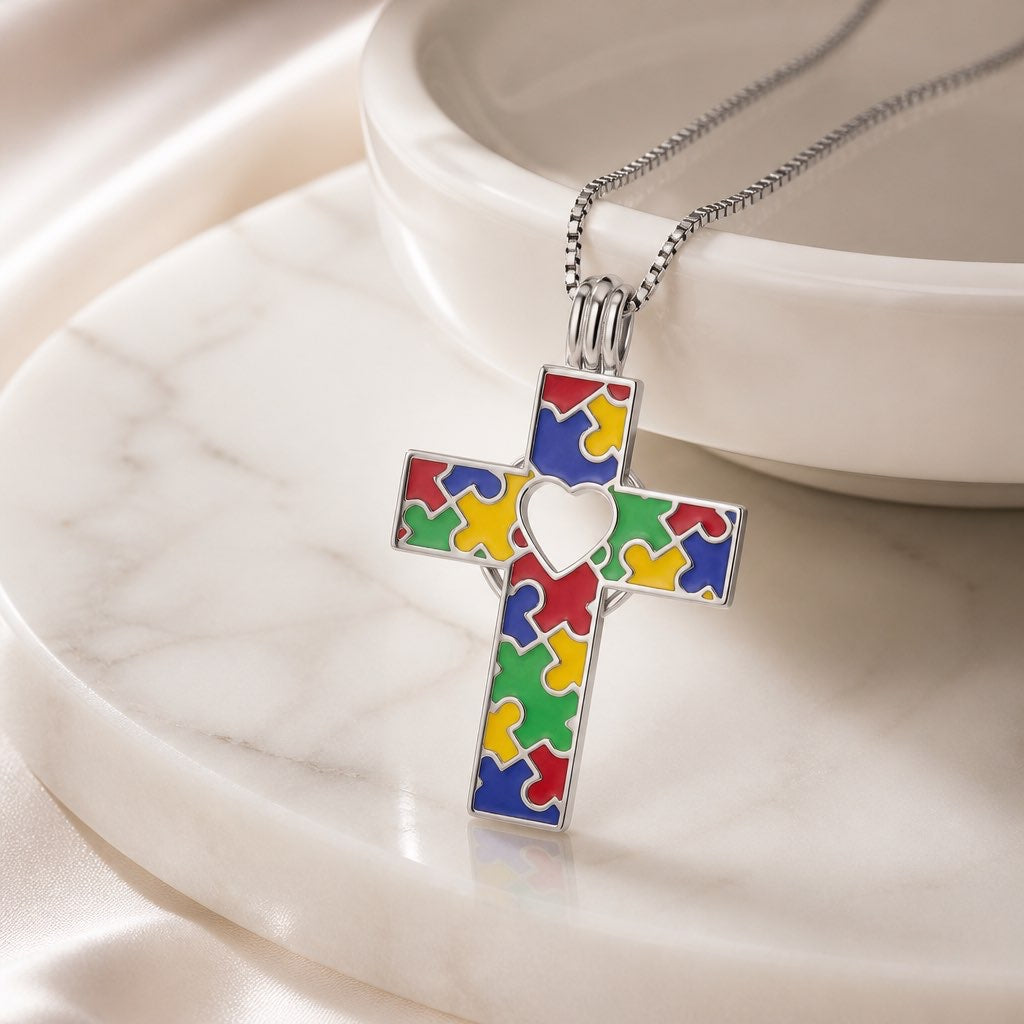 Cross colorful cage