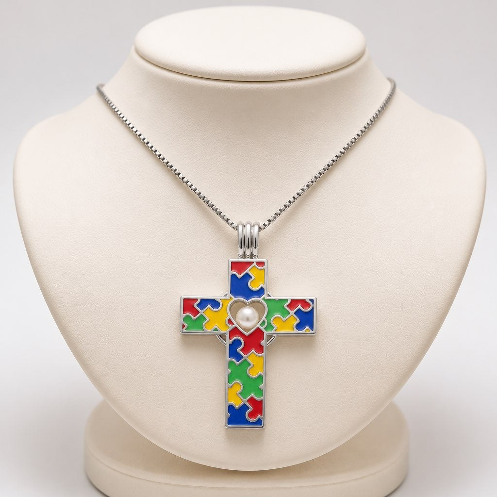 Cross colorful cage