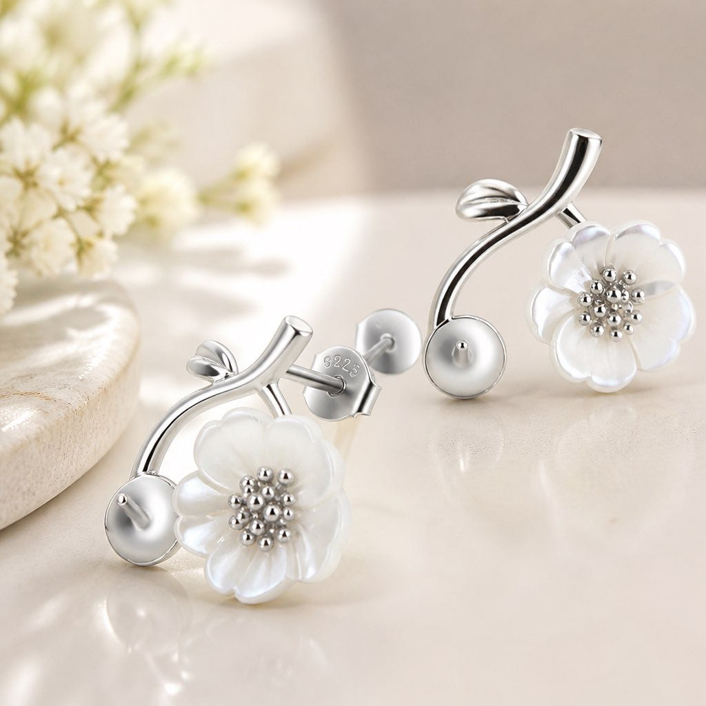 daisy flower earrings