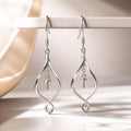 Rope twisted fishhook earrings