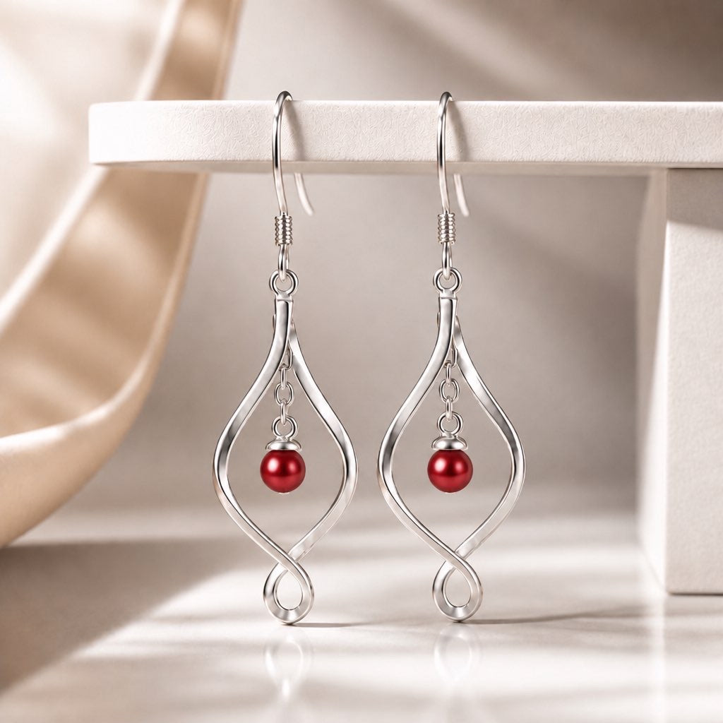 Rope twisted fishhook earrings