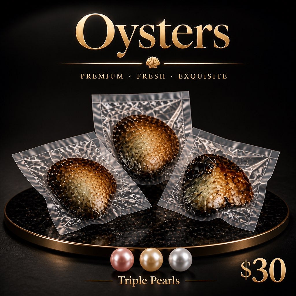 Triple pearl oysters